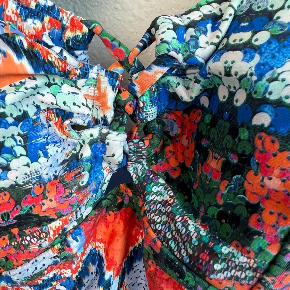 Sunseeker Size‎ 4 Swimsuit Multicolor One-piece Padded Cups Geometric